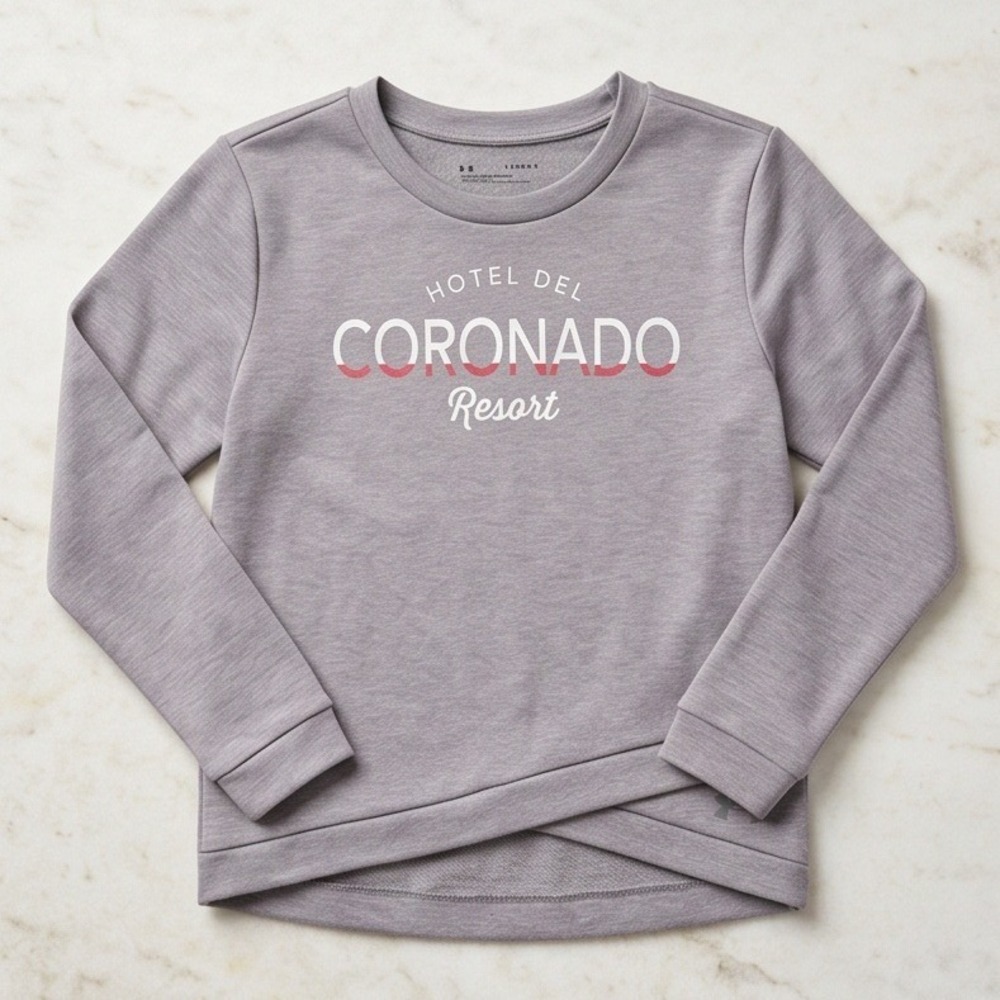 Under Armour PS Hotel Del Coronado Resort Youth Sweatshirt Gray NWT